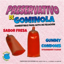 DIABLO PICANTE PRESERVATIVO DE GOMINOLA FRESA