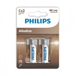 PHILIPS - ALKALINE PILA C LR14 BLISTER*2