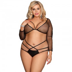 SUBBLIME - QUEEN PLUS STRAPPY TOP AND PANTIES SET