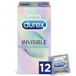 DUREX INVISIBLE EXTRA LUBRICADO 12 UDS